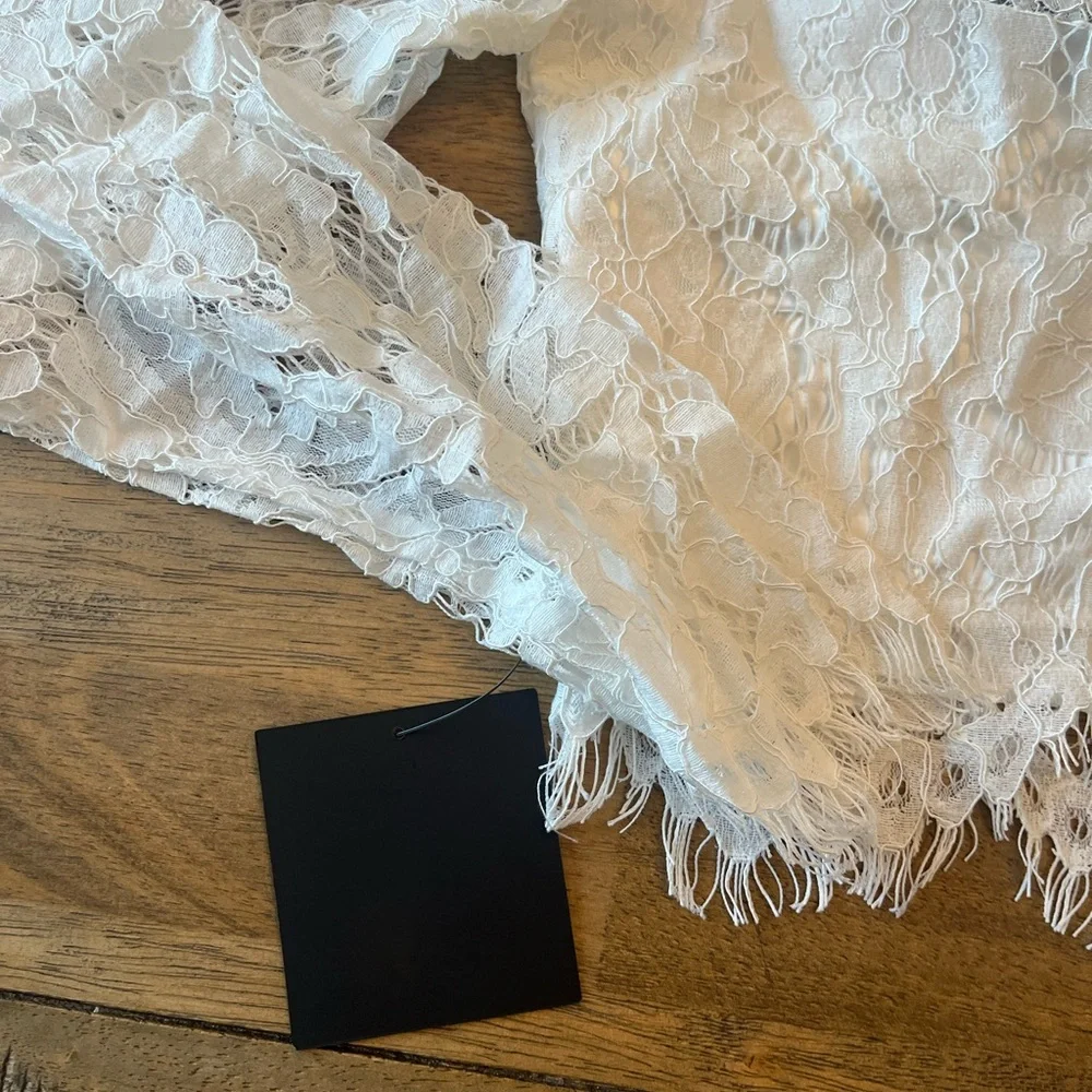 NWT Lulus Level of Love Ivory Lace Long Sleeve Two-Piece Set - Size Small - Picture 8 of 13